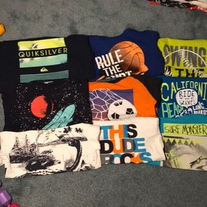9 short sleeved Ts Sz 6 (8 OshKosh/1 quicksilver)